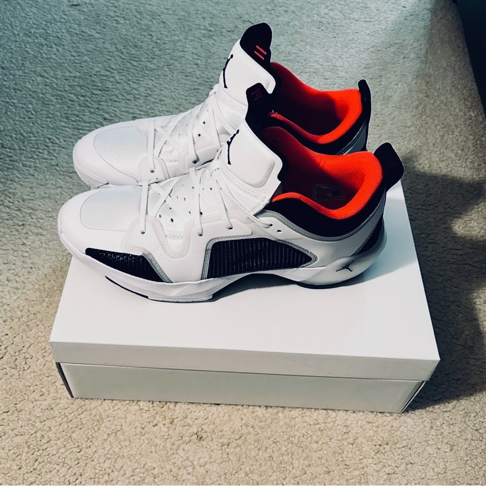 Jordan XXXVII Low White Black Red Sneakers